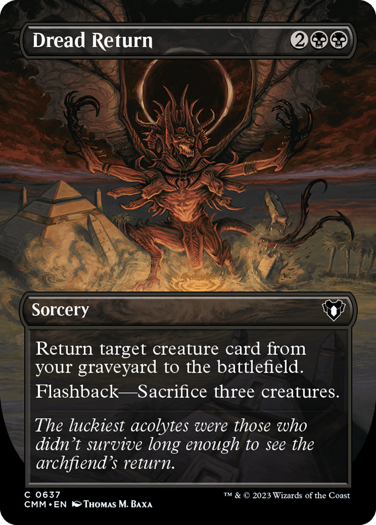 Dread Return (Borderless Alternate Art) [Commander Masters] | Webway Games