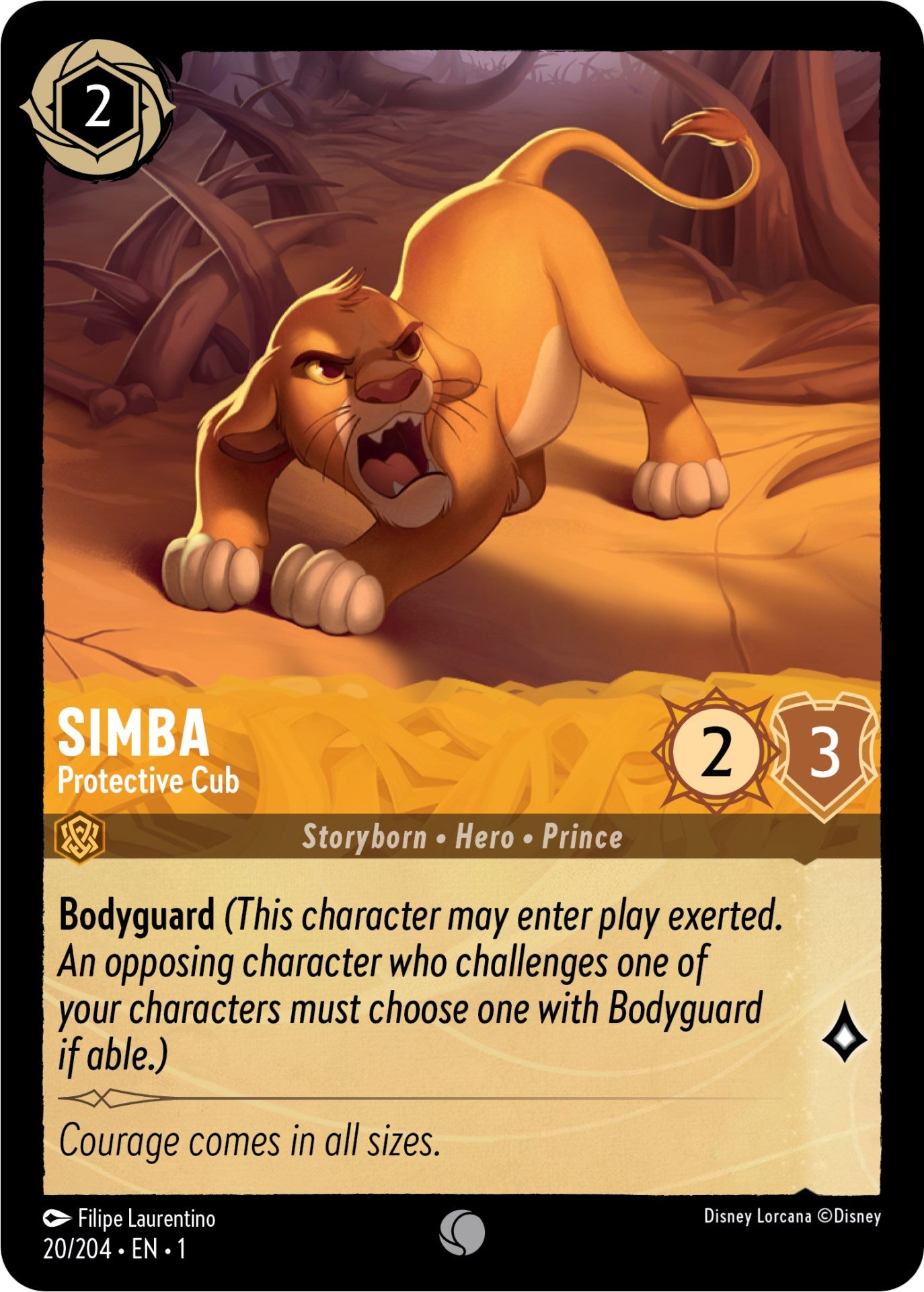 Simba - Protective Cub (20/204) [The First Chapter] | Webway Games