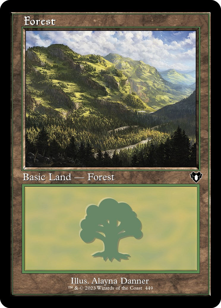 Forest (449) (Retro) [Commander Masters] | Webway Games