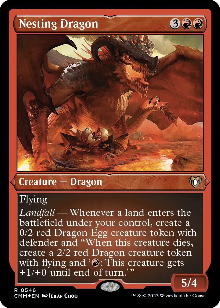 Nesting Dragon (Foil Etched) [Commander Masters] | Webway Games