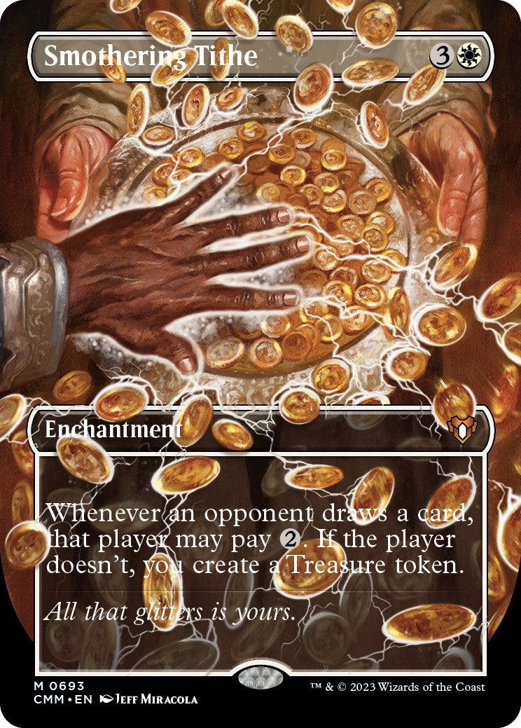 Smothering Tithe (Borderless Alternate Art) [Commander Masters] | Webway Games