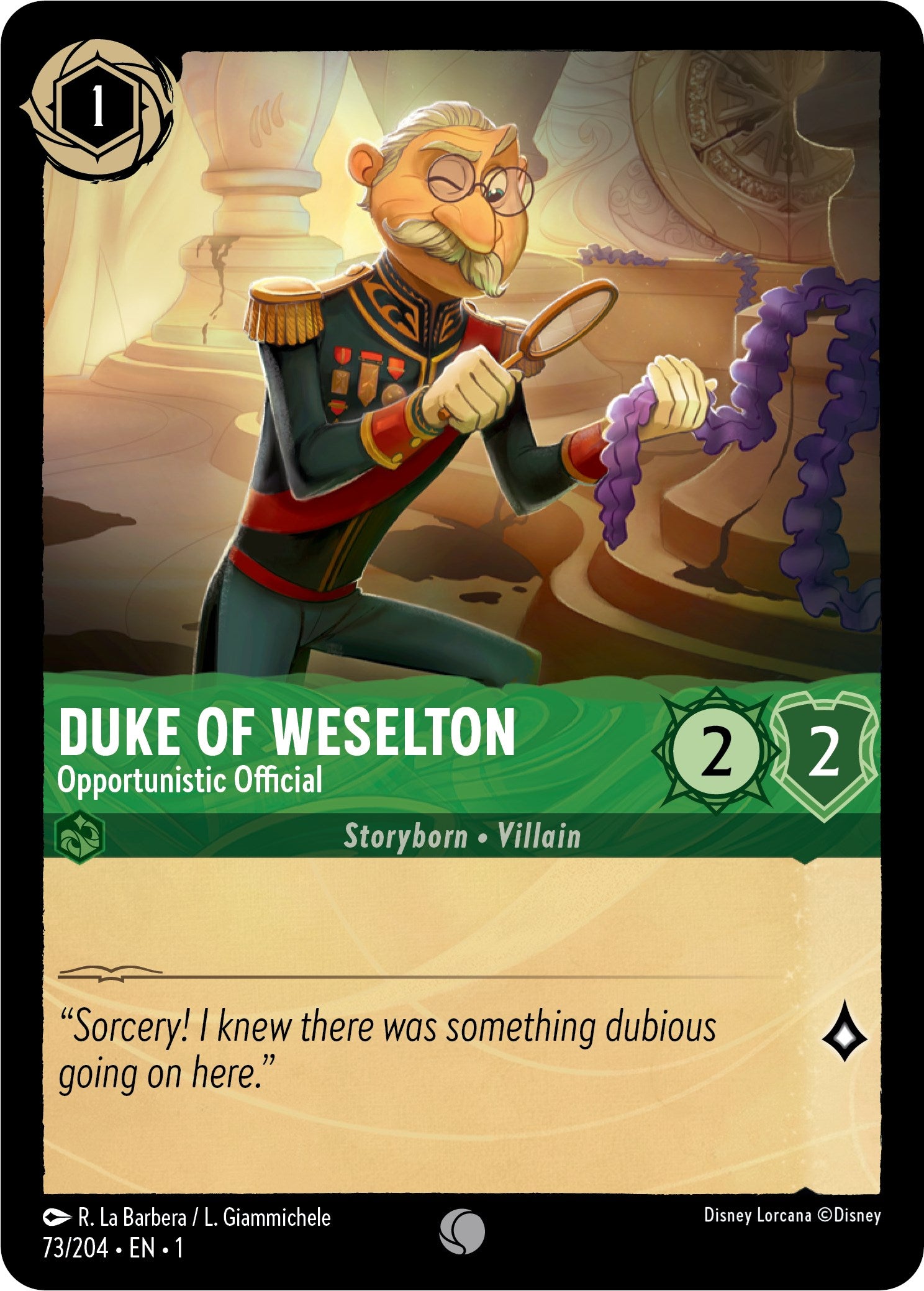 Duke of Weselton - Opportunistic Official (73/204) [The First Chapter] | Webway Games