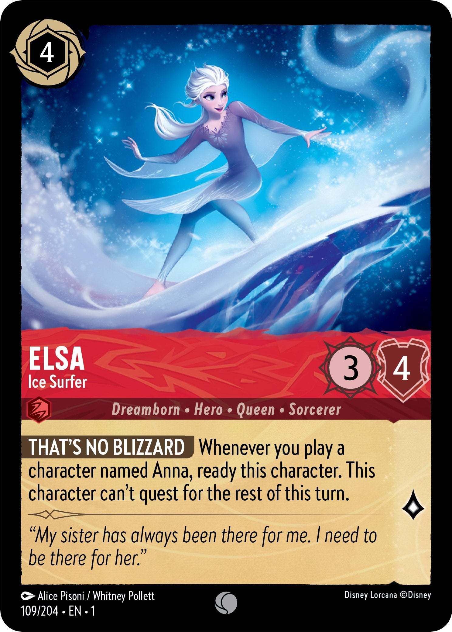 Elsa - Ice Surfer (109/204) [The First Chapter] | Webway Games
