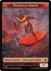 Cat (0027) // Phyrexian Goblin Double-Sided Token [Foundations Tokens] | Webway Games