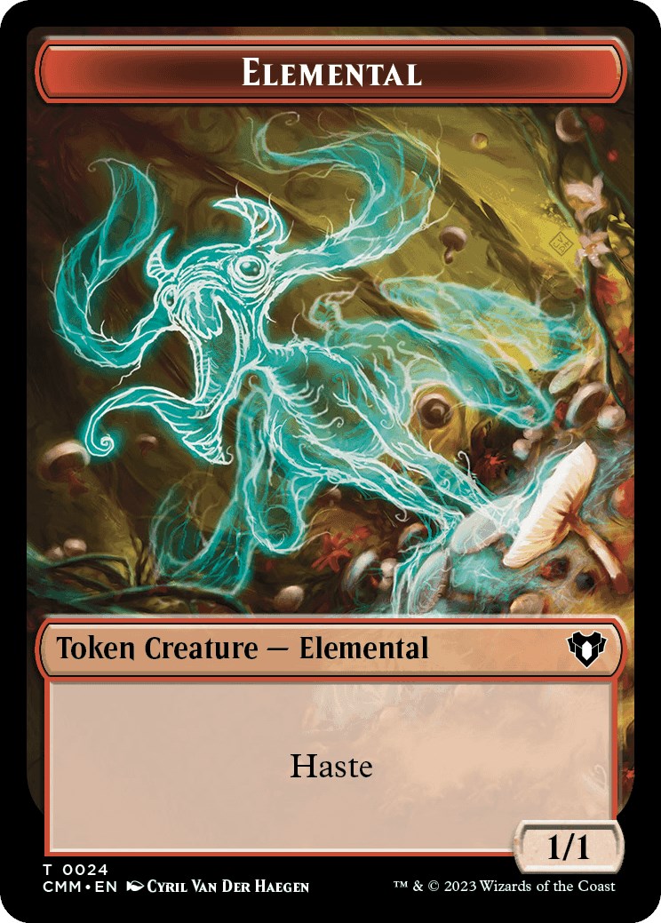 Elemental (0024) // Spider Double-Sided Token [Commander Masters Tokens] | Webway Games