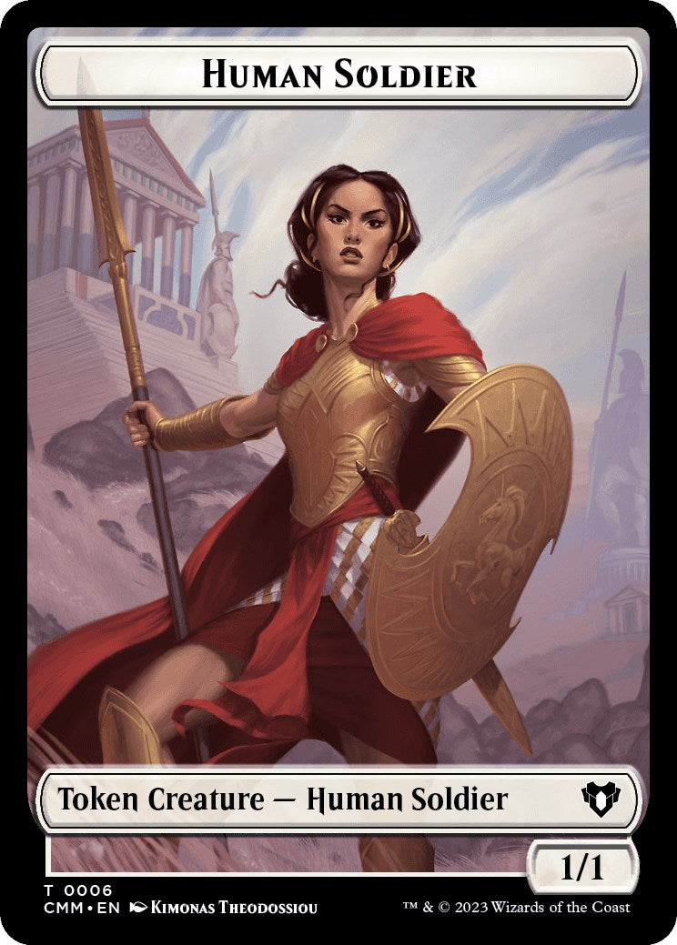Human Soldier // Zombie (0013) Double-Sided Token [Commander Masters Tokens] | Webway Games