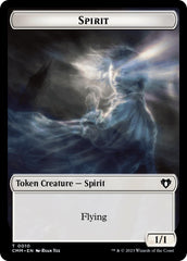 Spirit (0010) // Cat (0005) Double-Sided Token [Commander Masters Tokens] | Webway Games