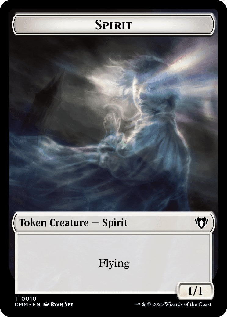 Spirit (0010) // Drake Double-Sided Token [Commander Masters Tokens] | Webway Games