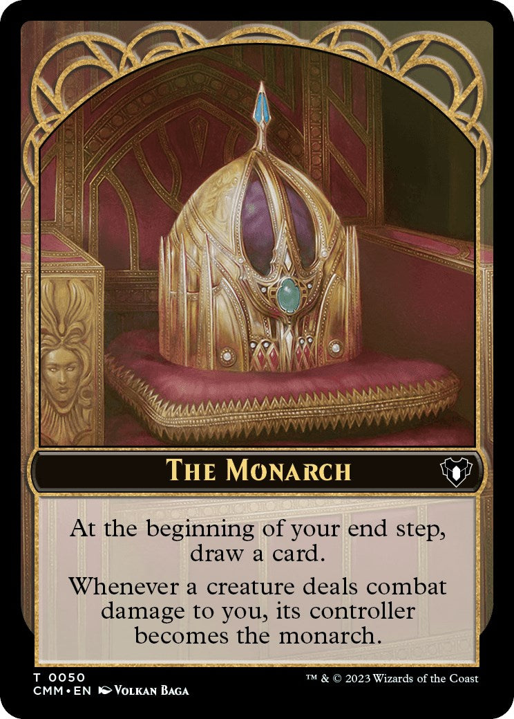 The Monarch // Elf Druid Double-Sided Token [Commander Masters Tokens] | Webway Games