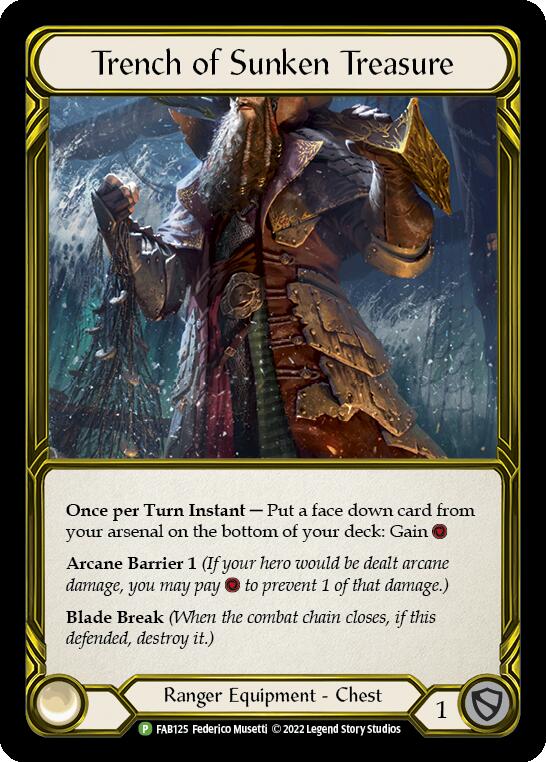 Trench of Sunken Treasure (Golden) [FAB125] (Promo)  Cold Foil | Webway Games