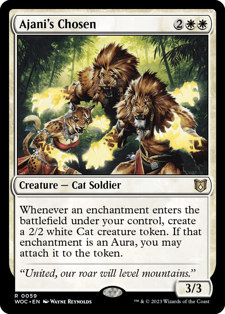 Ajani's Chosen [Wilds of Eldraine Commander] | Webway Games