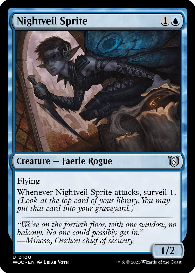 Nightveil Sprite [Wilds of Eldraine Commander] | Webway Games