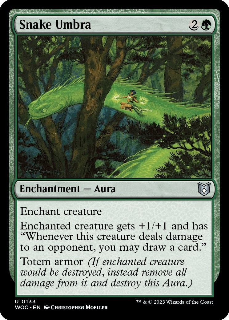 Snake Umbra [Wilds of Eldraine Commander] | Webway Games