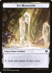 Elf Warrior // Icy Manalith Double-Sided Token [Kaldheim Tokens] | Webway Games