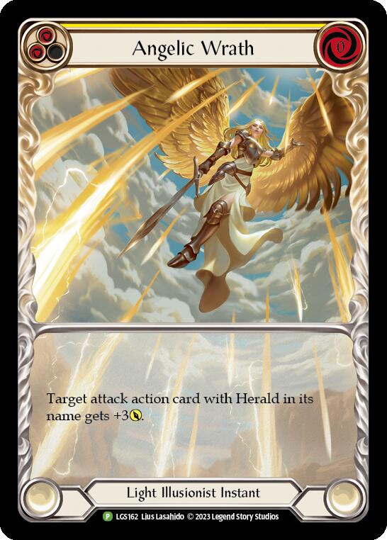 Angelic Wrath (Yellow) [LGS162] (Promo)  Rainbow Foil | Webway Games