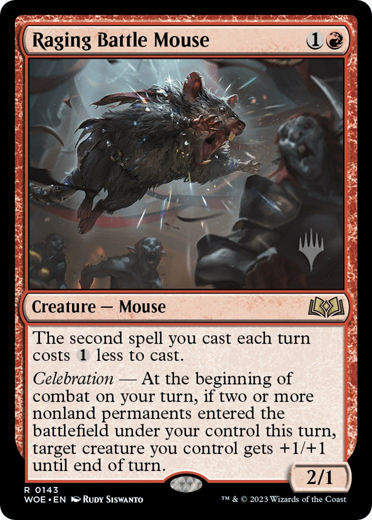 Raging Battle Mouse (Promo Pack) [Wilds of Eldraine Promos] | Webway Games