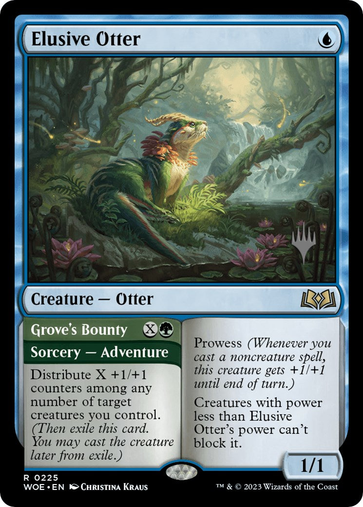 Elusive Otter // Grove's Bounty (Promo Pack) [Wilds of Eldraine Promos] | Webway Games