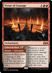 Virtue of Courage //Embereth Blaze (Promo Pack) [Wilds of Eldraine Promos] | Webway Games