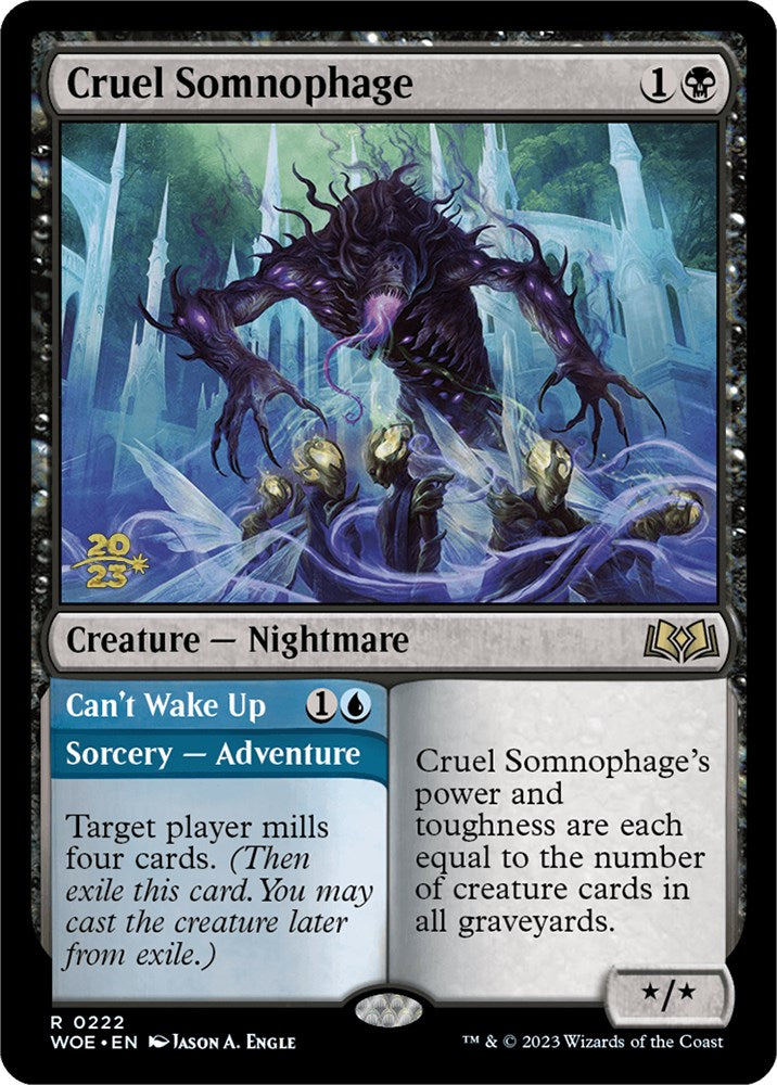 Cruel Somnophage // Can't Wake Up (Promo Pack) [Wilds of Eldraine Promos] | Webway Games