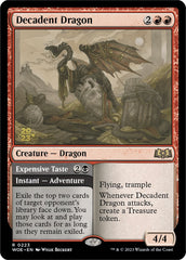 Decadent Dragon // Expensive Taste (Promo Pack) [Wilds of Eldraine Promos] | Webway Games