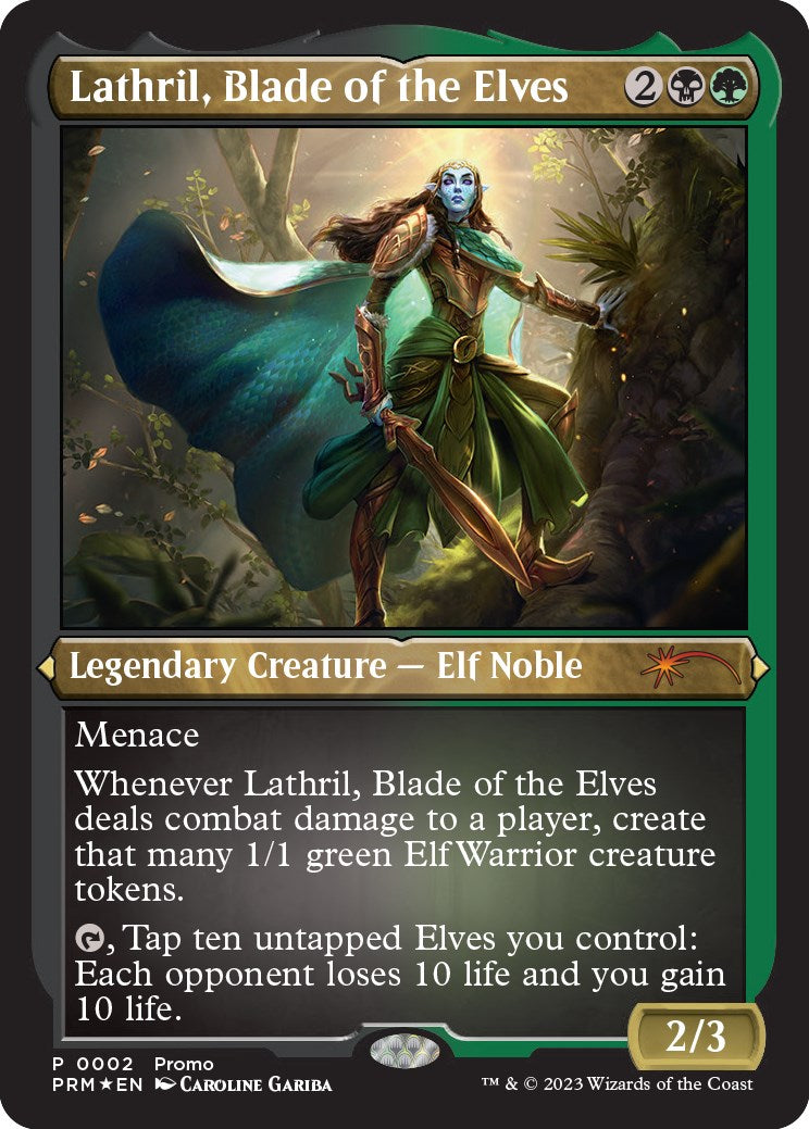 Lathril, Blade of the Elves (Foil Etched) [Media Promos] | Webway Games
