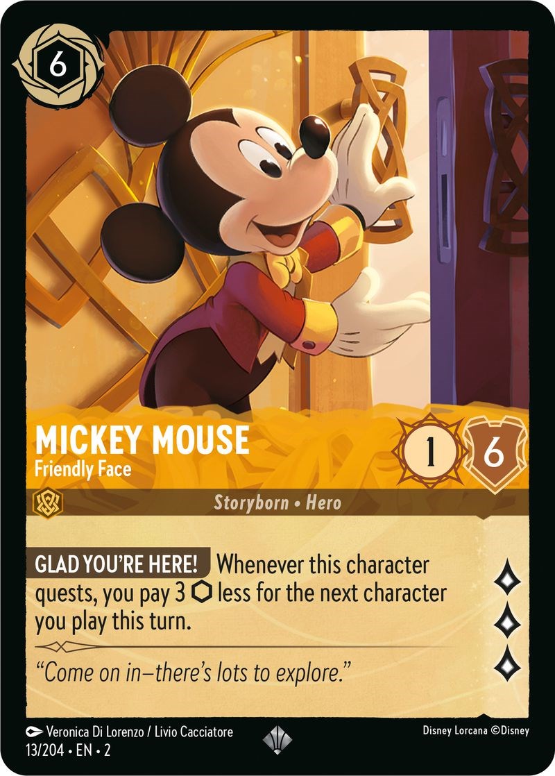 Mickey Mouse - Friendly Face (13/204) [Rise of the Floodborn] | Webway Games