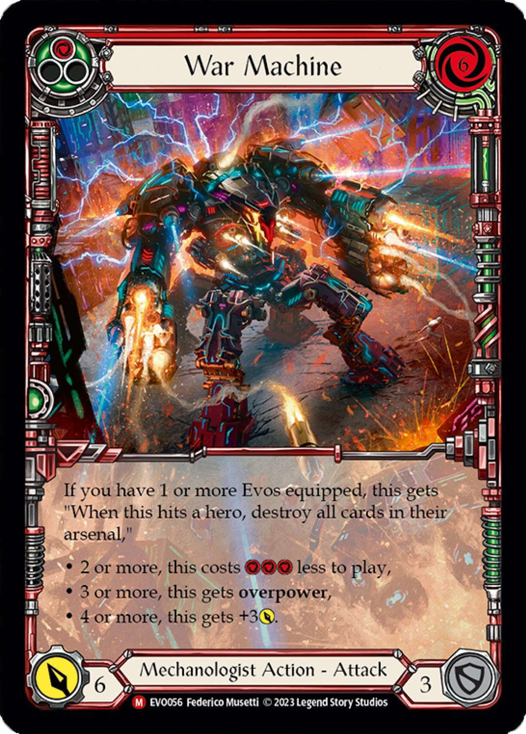 War Machine (Extended Art) [EVO056] (Bright Lights)  Rainbow Foil | Webway Games