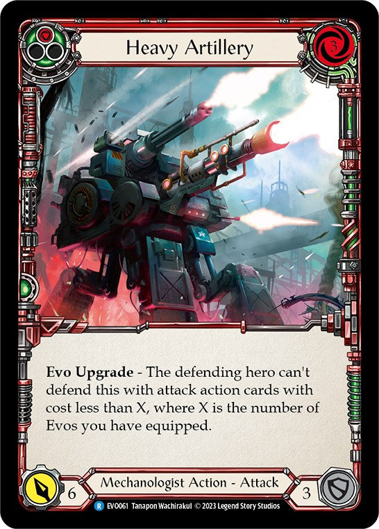 Heavy Artillery (Red) [EVO061] (Bright Lights)  Rainbow Foil | Webway Games