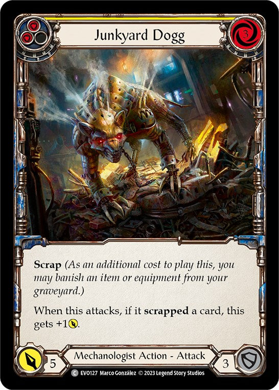 Junkyard Dogg (Yellow) [EVO127] (Bright Lights)  Rainbow Foil | Webway Games