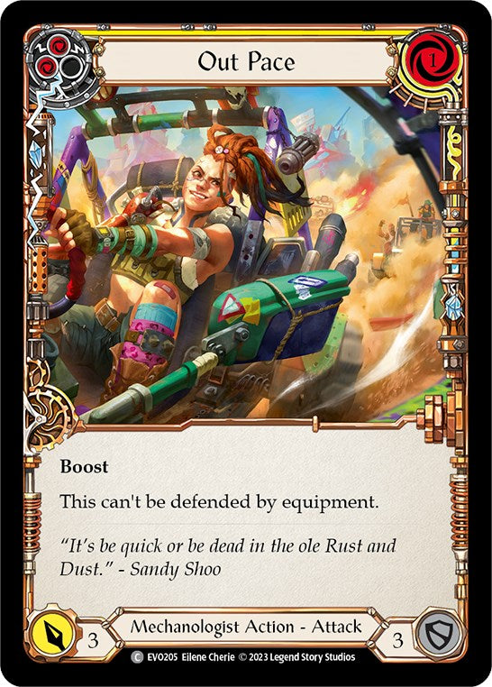 Out Pace (Yellow) [EVO205] (Bright Lights)  Rainbow Foil | Webway Games