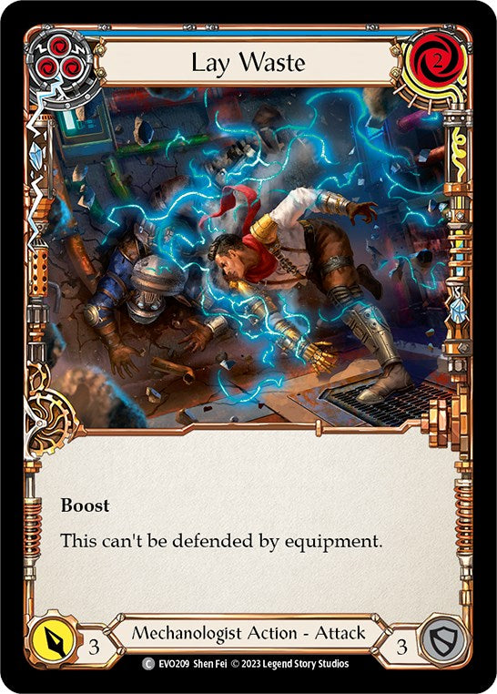 Lay Waste (Blue) [EVO208] (Bright Lights)  Rainbow Foil | Webway Games