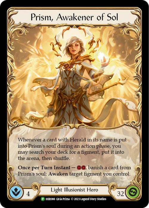 Prism, Awakener of Sol [HER086] (Promo)  Cold Foil | Webway Games