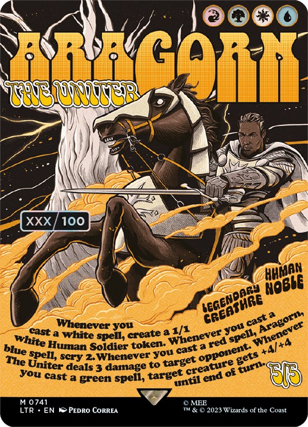 Aragorn, the Uniter (Borderless Poster) (Serialized) [The Lord of the Rings: Tales of Middle-Earth] | Webway Games