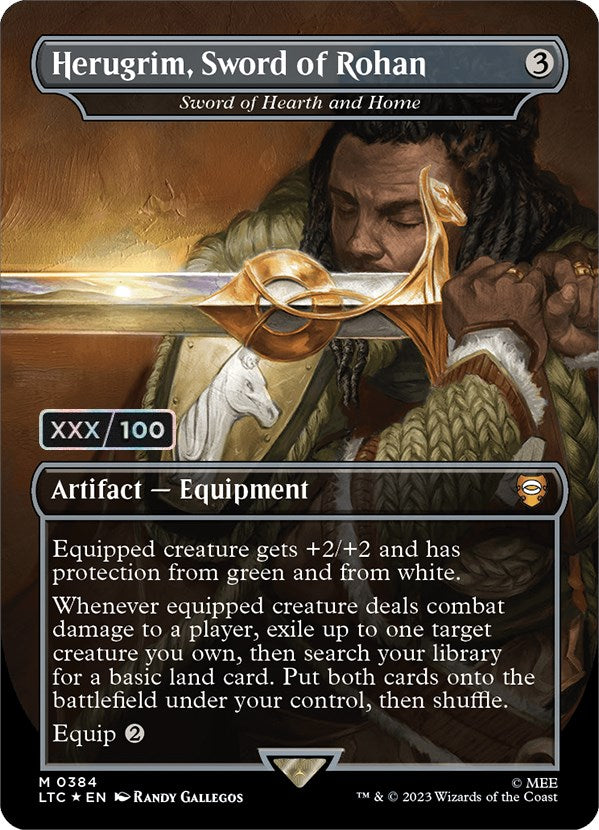 Herugrim, Sword of Rohan - Sword of Hearth and Home (Borderless) (Serialized) [The Lord of the Rings: Tales of Middle-Earth Commander] | Webway Games