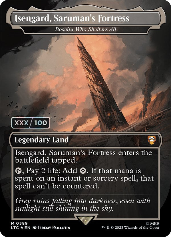 Isengard, Saruman's Fortress - Boseiju, Who Shelters All (Serialized) [The Lord of the Rings: Tales of Middle-Earth Commander] | Webway Games