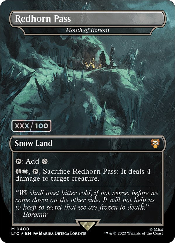 Redhorn Pass - Mouth of Ronom (Borderless) (Serialized) [The Lord of the Rings: Tales of Middle-Earth Commander] | Webway Games