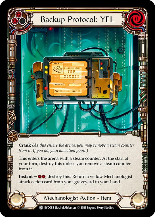 Backup Protocol: YEL [EVO082] (Bright Lights)  Rainbow Foil | Webway Games