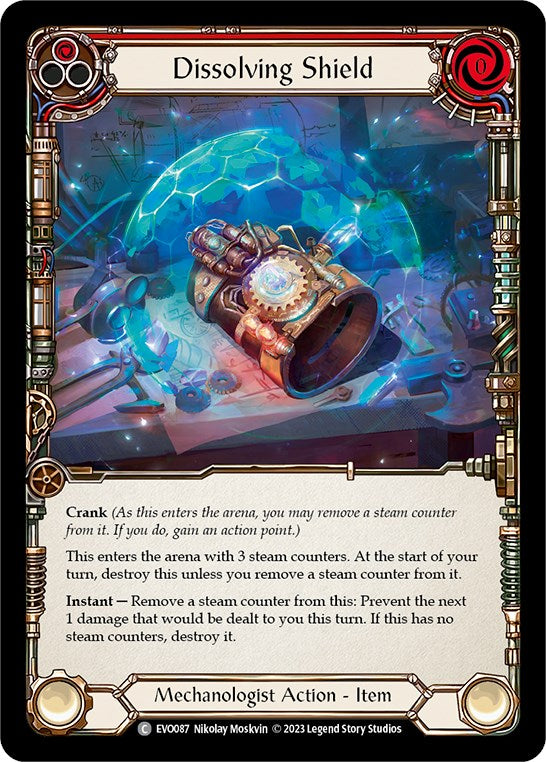 Dissolving Shield (Red) [EVO087] (Bright Lights)  Rainbow Foil | Webway Games