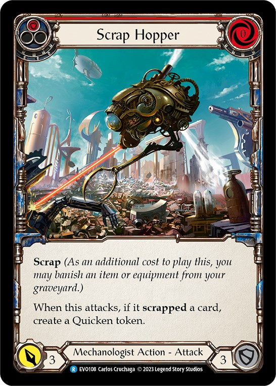 Scrap Hopper (Red) [EVO108] (Bright Lights)  Rainbow Foil | Webway Games