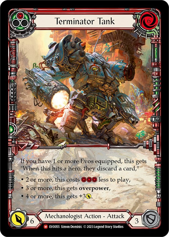 Terminator Tank (Extended Art) [EVO055] (Bright Lights)  Rainbow Foil | Webway Games