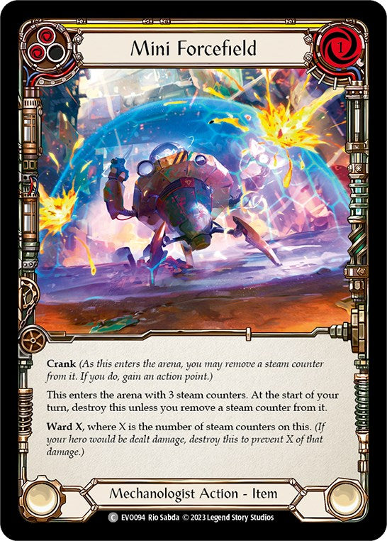 Mini Forcefield (Yellow) [EVO094] (Bright Lights)  Rainbow Foil | Webway Games