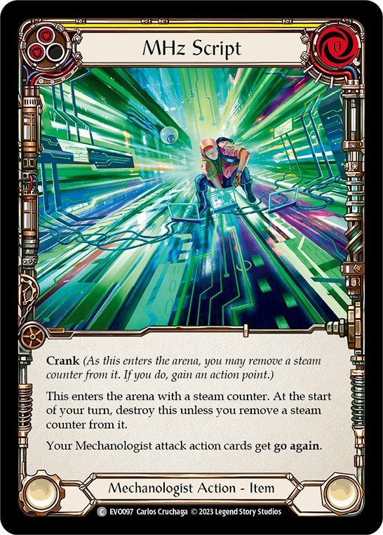 MHz Script [EVO097] (Bright Lights)  Rainbow Foil | Webway Games