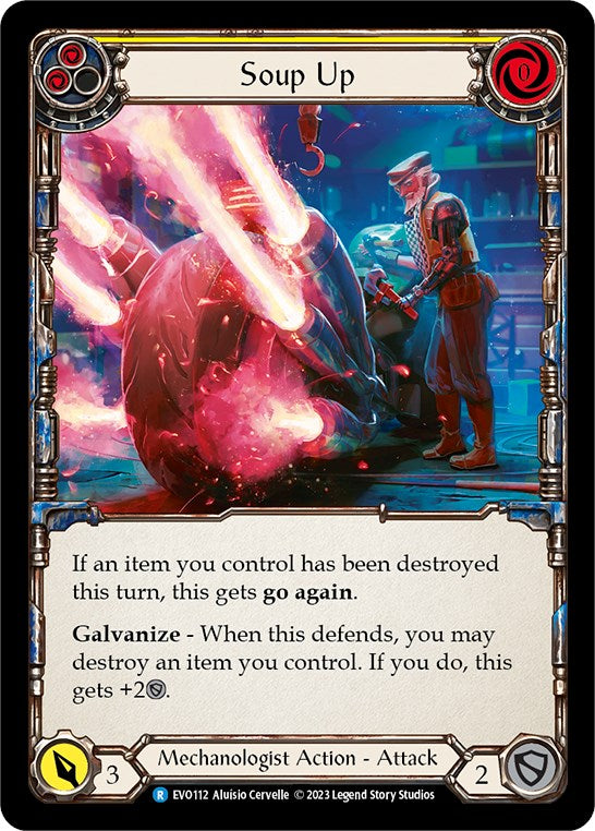 Soup Up (Yellow) [EVO112] (Bright Lights)  Rainbow Foil | Webway Games