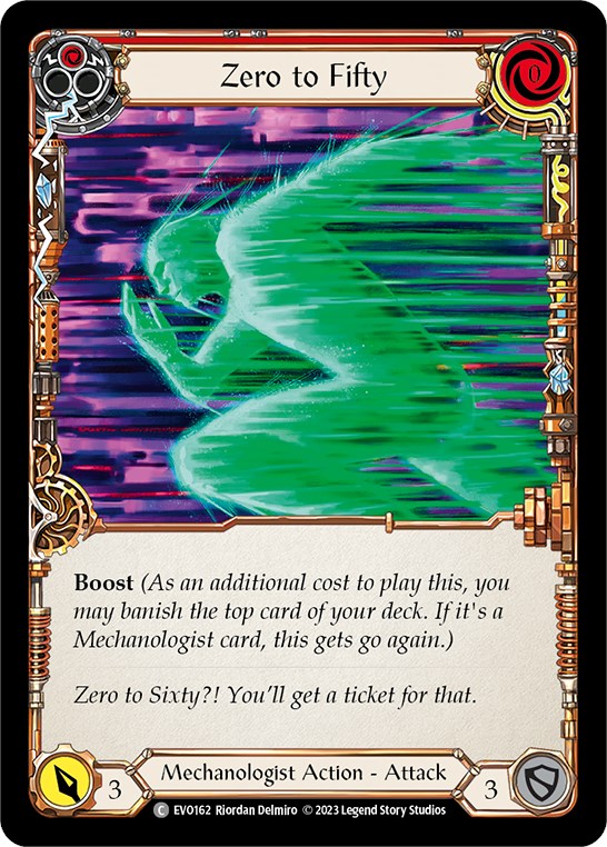 Zero to Fifty (Red) [EVO162] (Bright Lights)  Rainbow Foil | Webway Games