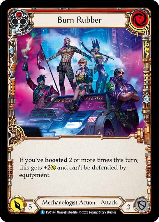 Burn Rubber [EVO154] (Bright Lights)  Rainbow Foil | Webway Games