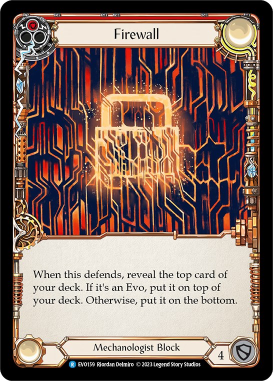 Firewall (Red) [EVO159] (Bright Lights)  Rainbow Foil | Webway Games