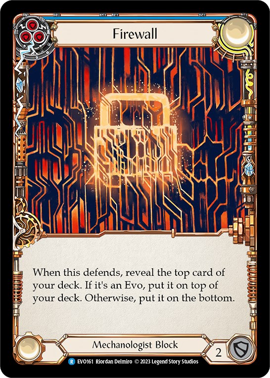 Firewall (Blue) [EVO161] (Bright Lights)  Rainbow Foil | Webway Games