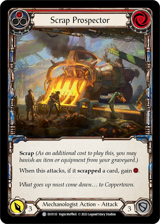 Scrap Prospector (Red) [EVO135] (Bright Lights)  Rainbow Foil | Webway Games