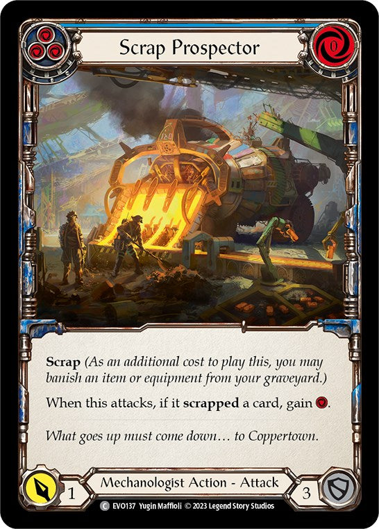 Scrap Prospector (Blue) [EVO137] (Bright Lights)  Rainbow Foil | Webway Games
