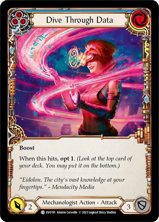 Dive Through Data (Blue) [EVO191] (Bright Lights)  Rainbow Foil | Webway Games